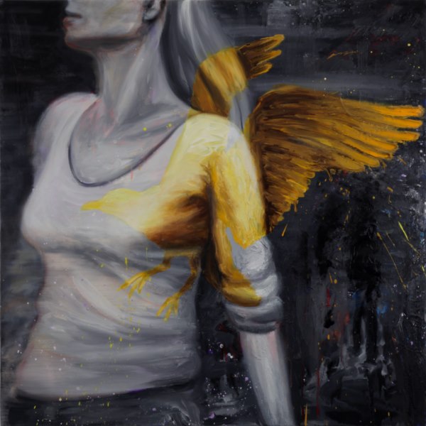 Angel (2010), oil on canvas, 36 x 36 inches