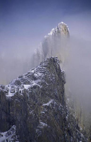 Ramperts in Mist, Banff National Park