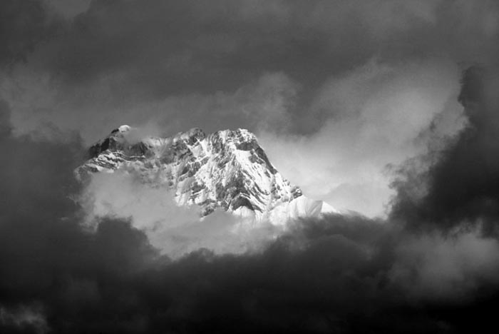 Cascade Mountain Shrouded in Clouds, Banff