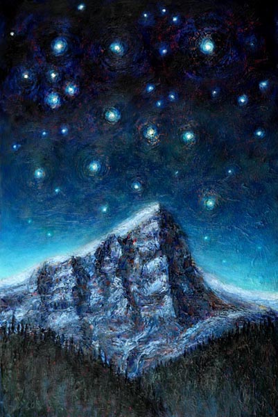 The Prow at Night (2003), oil on panel, 37 x 24 inches