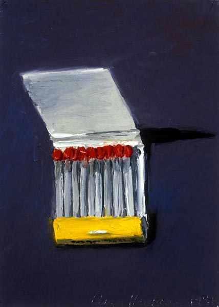 Book of Matches (1991), oil on paper, 11x7 inches