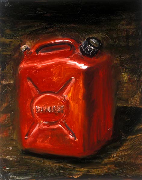 Gas Can (1991), oil on panel, 24x21 inches