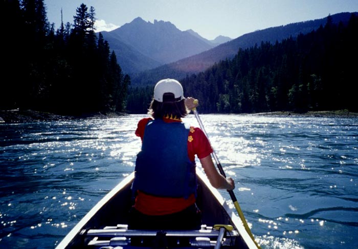 Canoeing, Kootenay River, B.C.