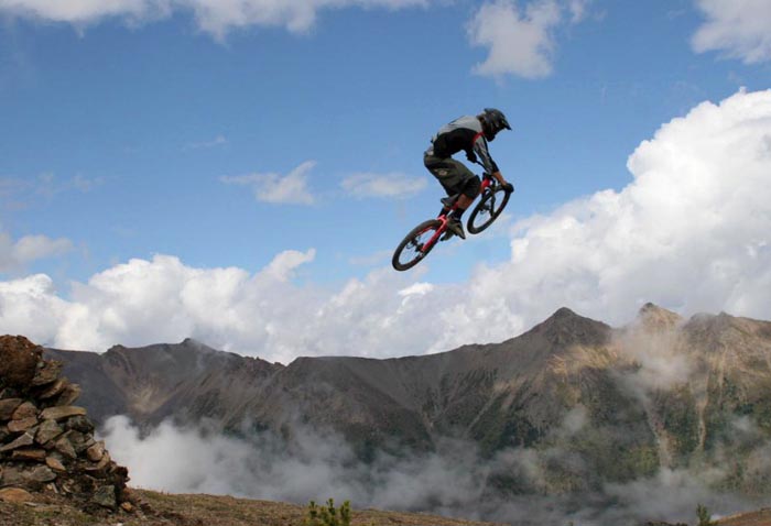 Mountain Biker, Big Air, Invermere, B.C.