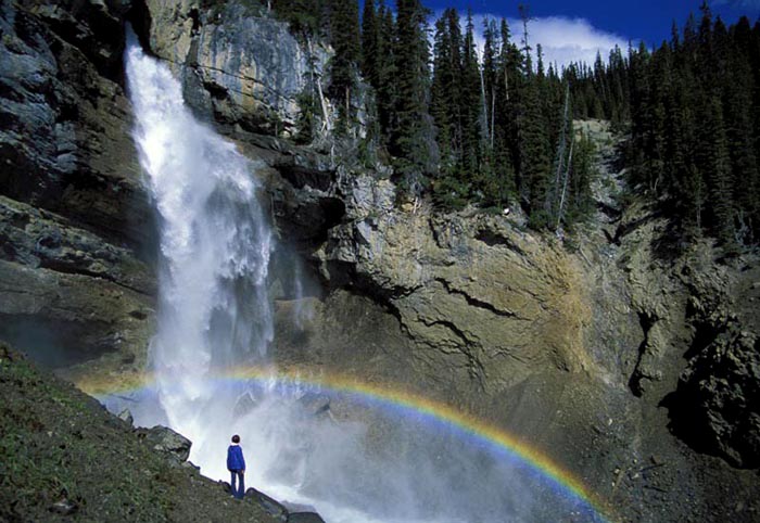 HIker, Panther Falls, Banff